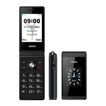 2g china mobile phone UNIWA X28 2.8/1.77 Inch Dual Screen SOS Function Big Button Flip Mobile Phone